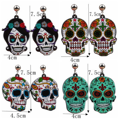 Halloween Jewelry Acrylic Personalized Earrings Couple Style