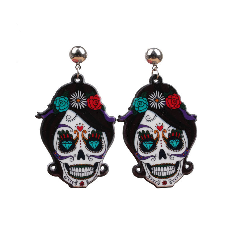 Halloween Jewelry Acrylic Personalized Earrings Couple Style