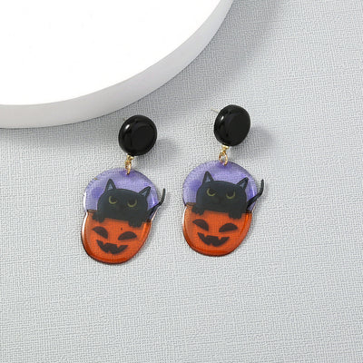 Halloween Pumpkin Black Cat European And American Style Jewelry Ghost Soft