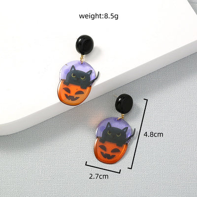 Halloween Pumpkin Black Cat European And American Style Jewelry Ghost Soft