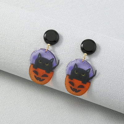 Halloween Pumpkin Black Cat European And American Style Jewelry Ghost Soft